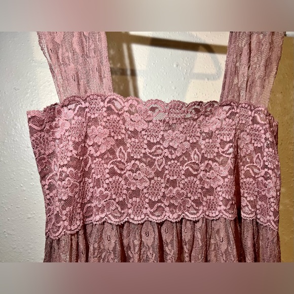 Intimately Free People Romantic Lace Maxi Dress, Dusky Rose color, size S, NWOT - Picture 3 of 13